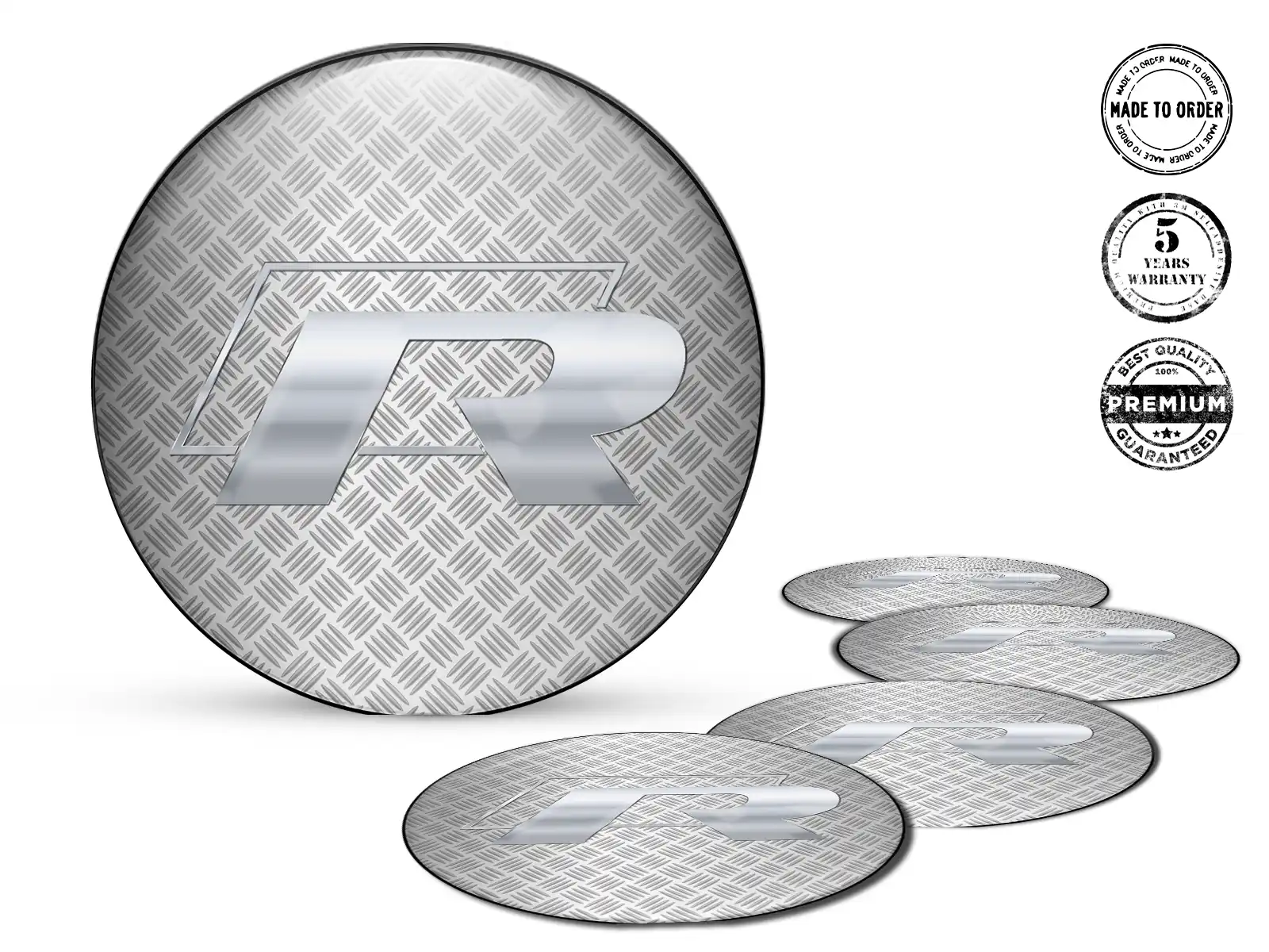 VW Pegatina de Rueda Logo Diseño de Resina Bombada